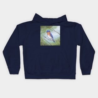 Bluebird on Branch Kids Hoodie